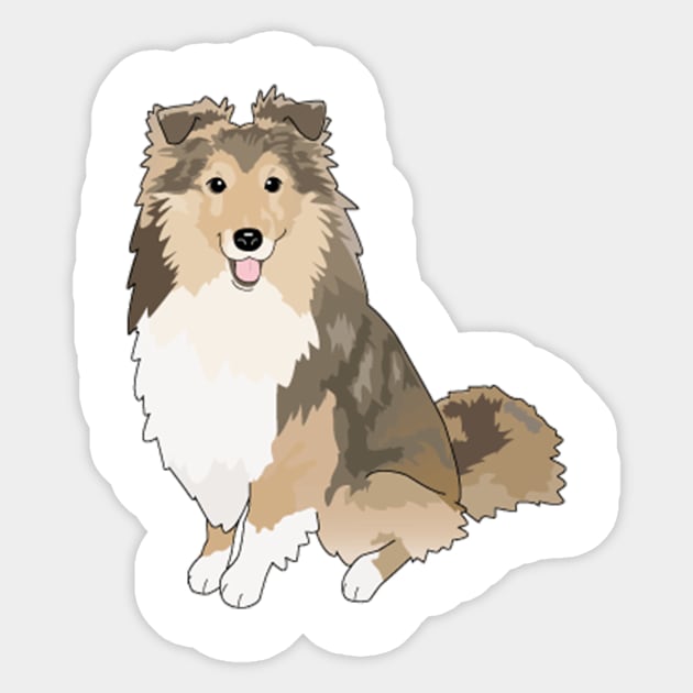 Sheltie Dog Sticker by Pam069
